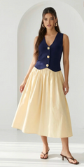 Sweater Vest Midi Dress
