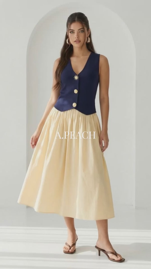 Sweater Vest Midi Dress